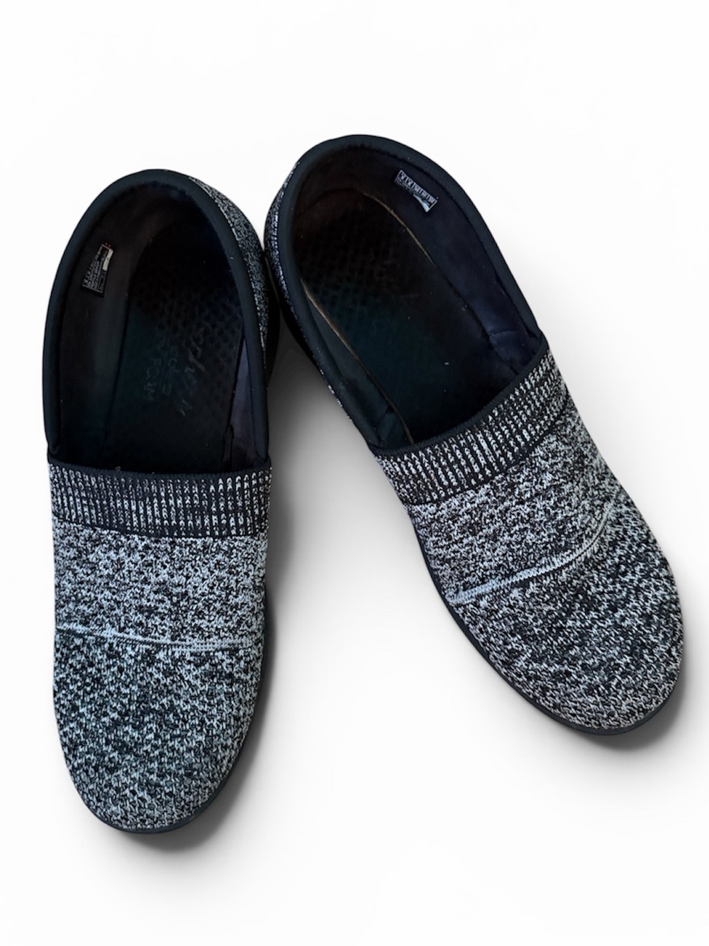 Skechers Black and Gray Knit Slip-On Loafers - Picture 5 of 9